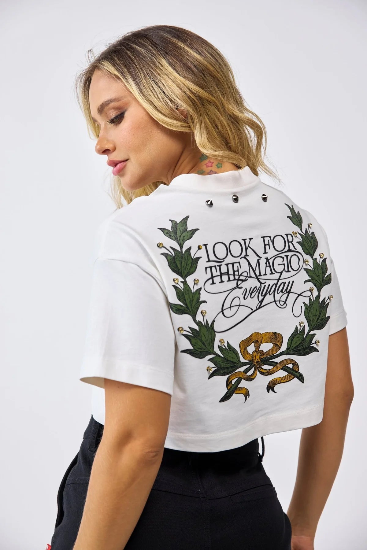 CROP TOP CLEMONT CENERE CREMA