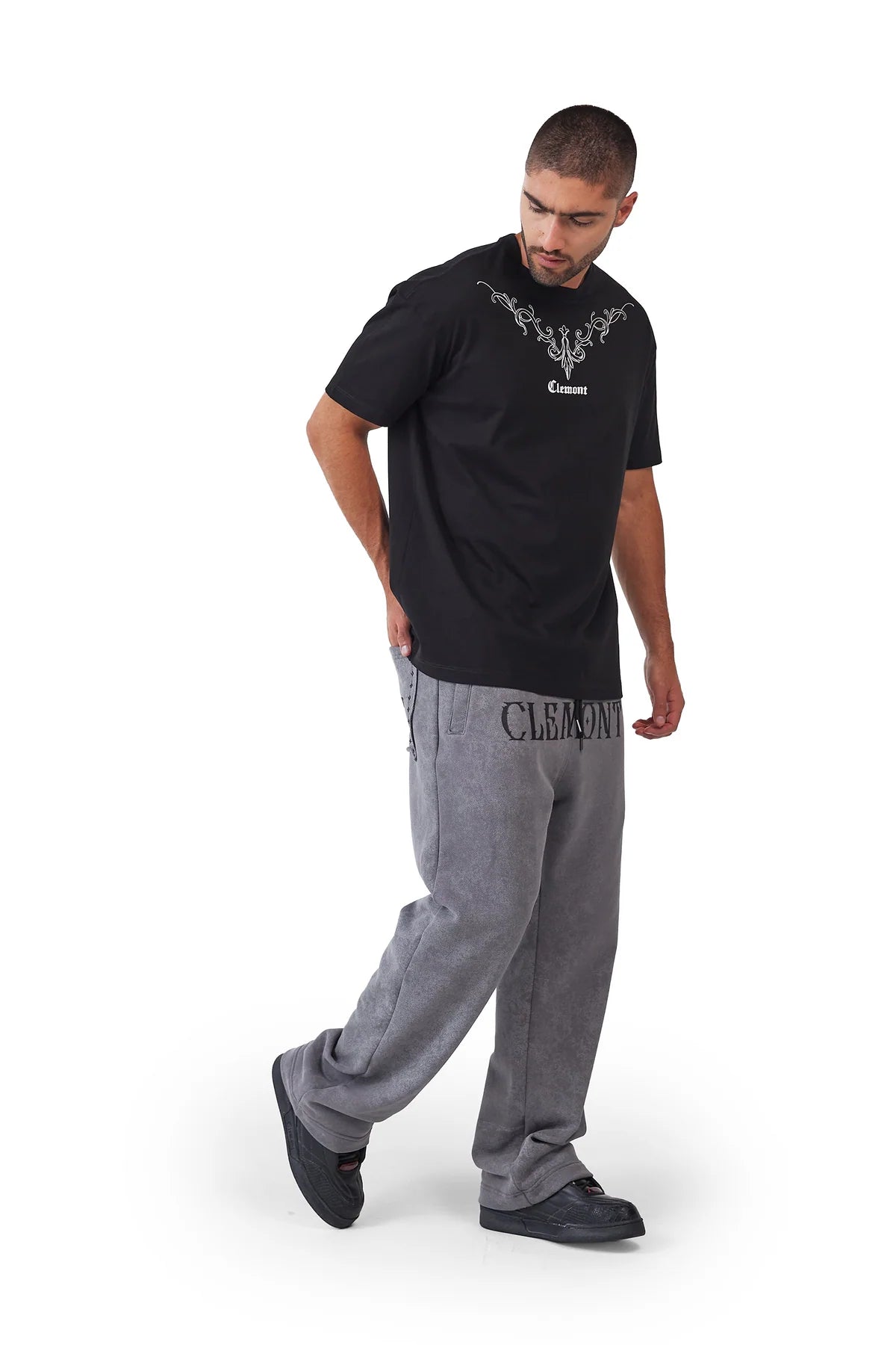 CAMISETA CLEMONT OMBRA NEGRO