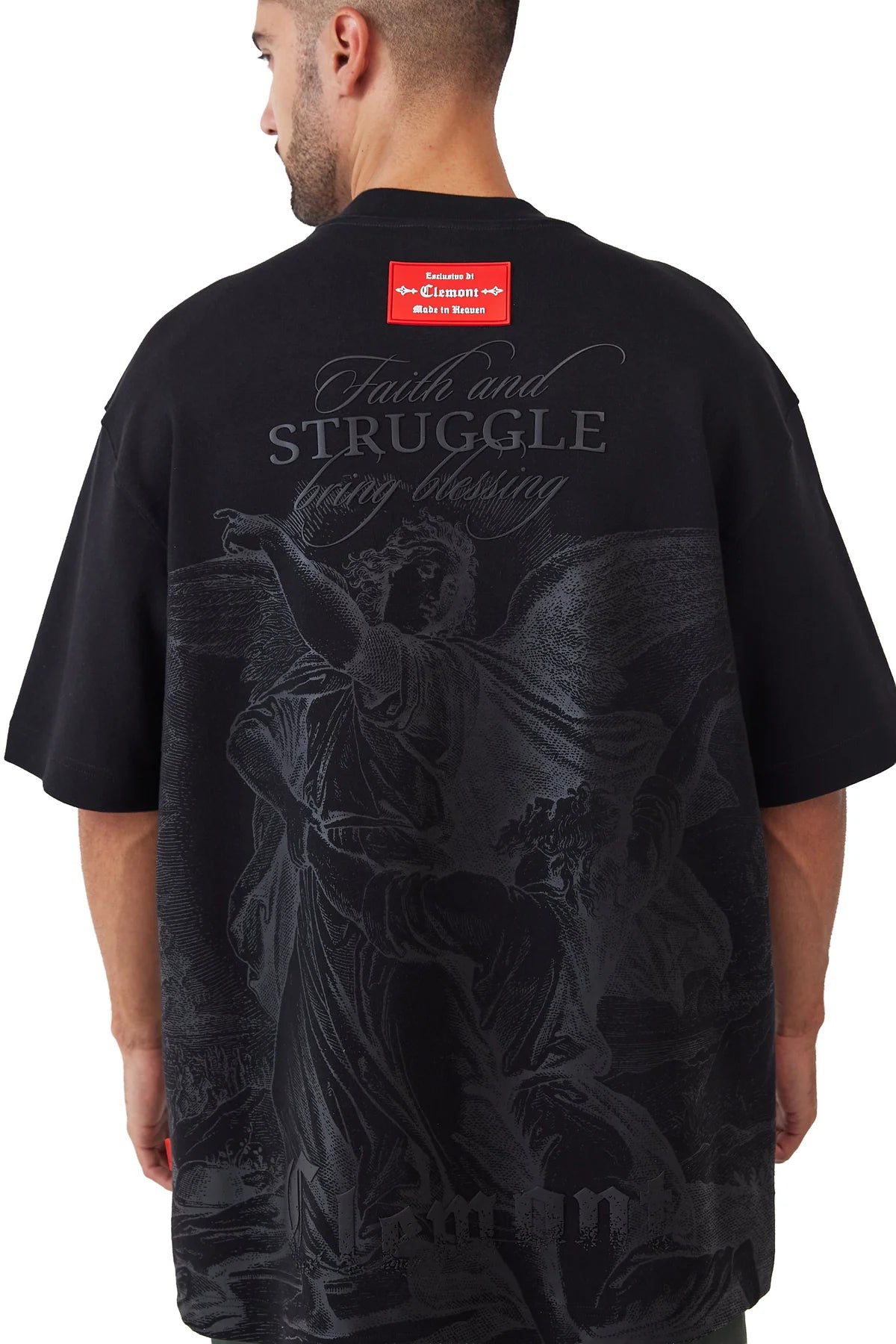 CAMISETA CLEMONT OVERSIZED PATEMA NEGRO