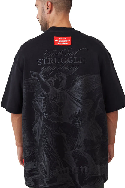 CAMISETA CLEMONT OVERSIZED PATEMA NEGRO