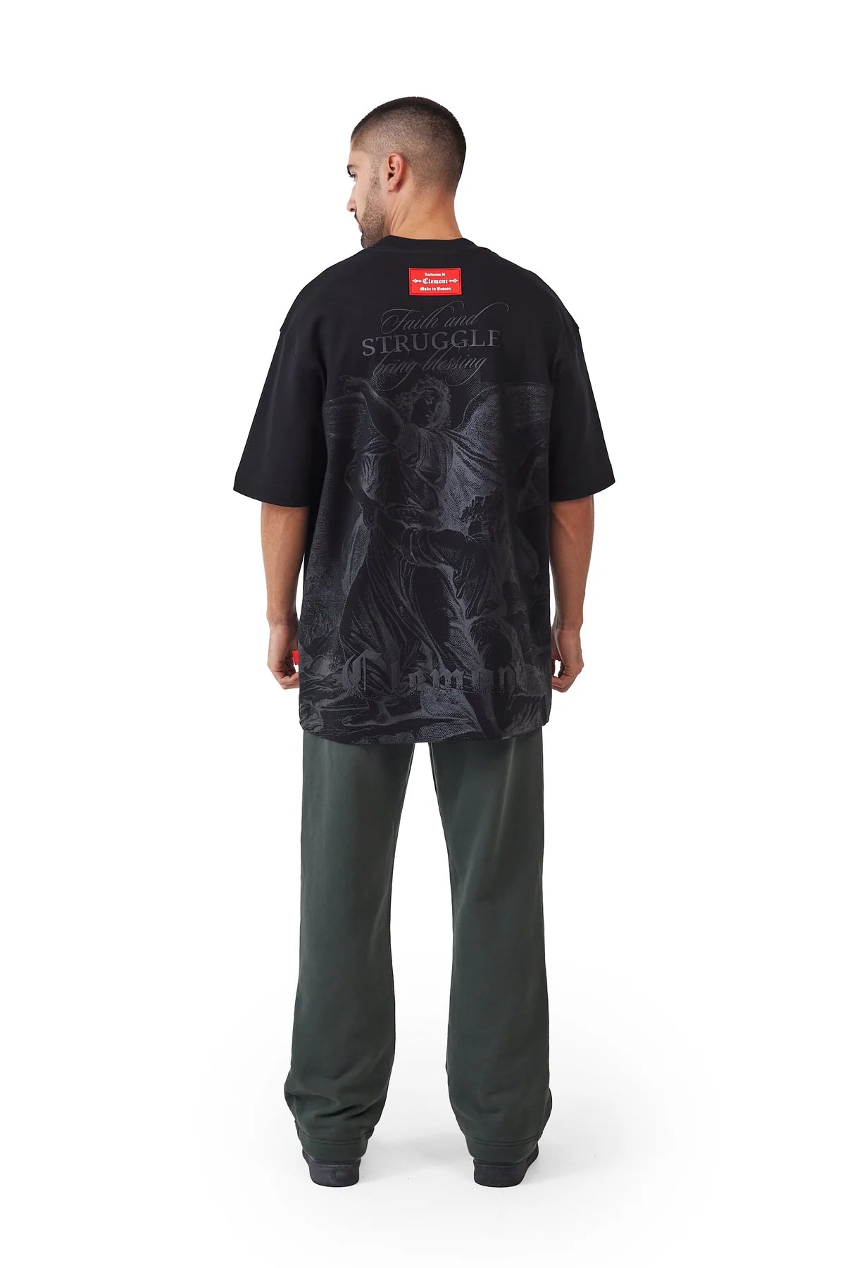 CAMISETA CLEMONT OVERSIZED PATEMA NEGRO