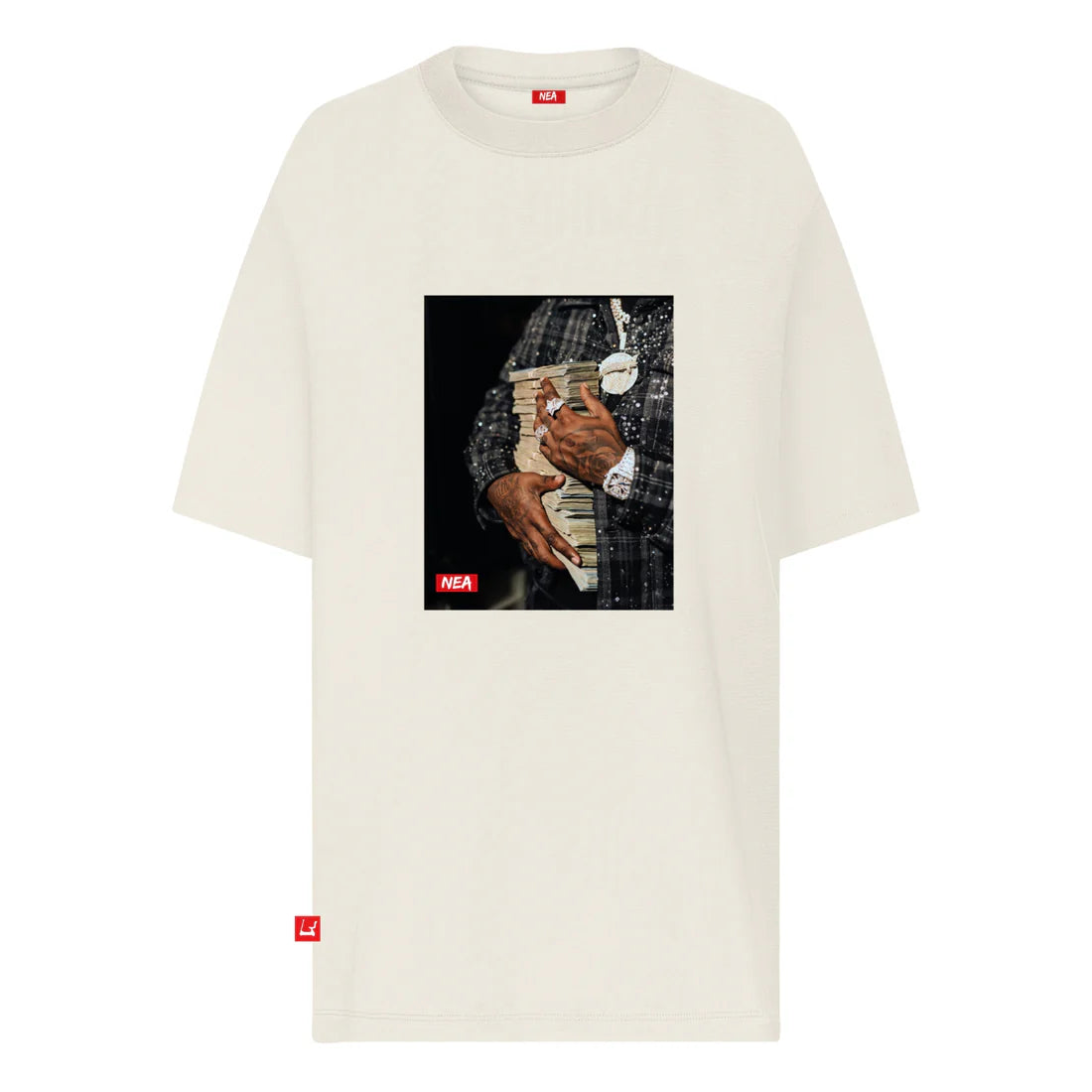 CAMISETA NEA OVERSIZE MILLONAIRE MARFIL