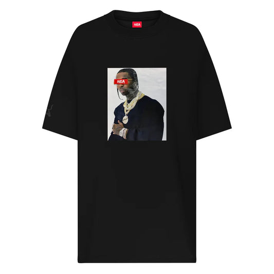 CAMISETA NEA OVERSIZE SMOKE NEGRO