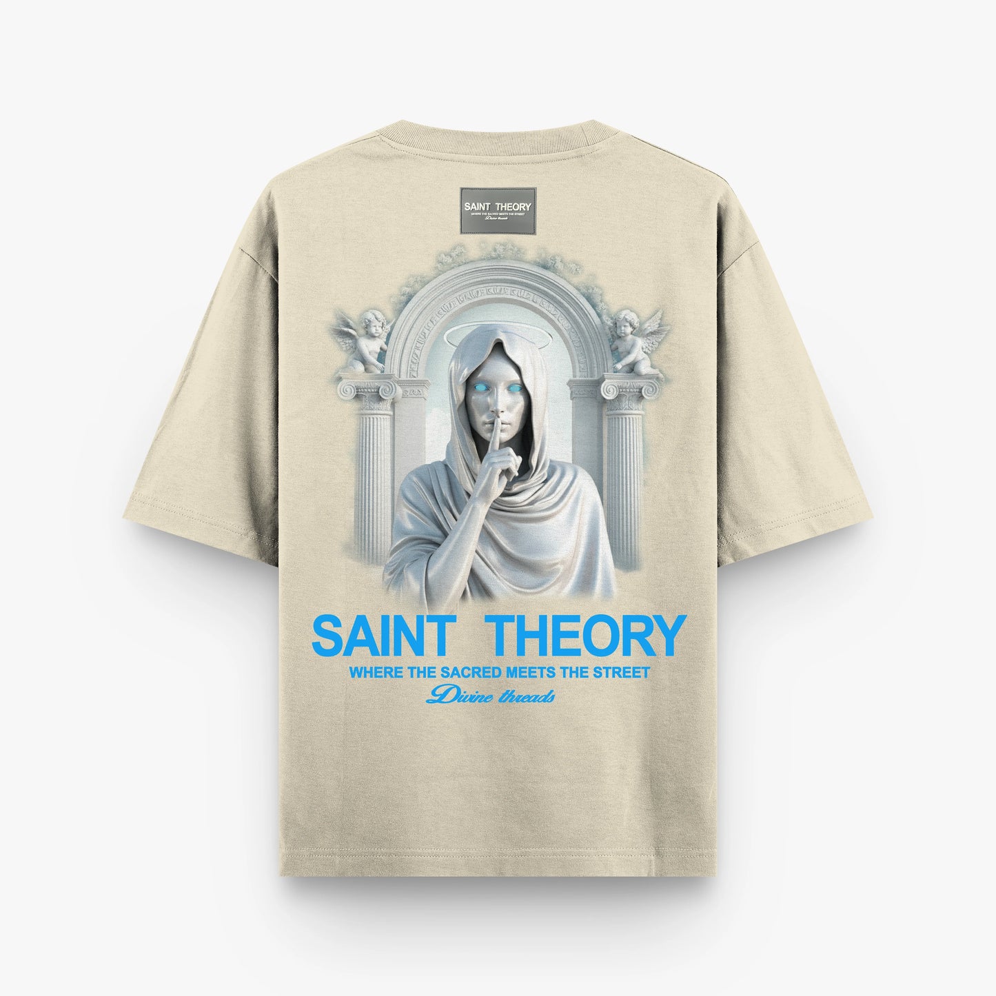 CAMISETA OVERSIZED SAINT THEORY EVANGELIUM NATURAL BLUE DCC2