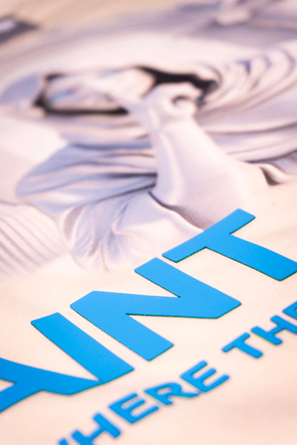 CAMISETA OVERSIZED SAINT THEORY EVANGELIUM NATURAL BLUE DCC2