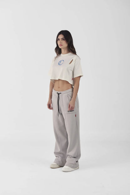 CROP TOP CLEMONT OVERSIZED SACRALITA CREMA