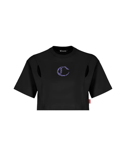 CROP TOP CLEMONT OVERSIZED SACRALITA NEGRO