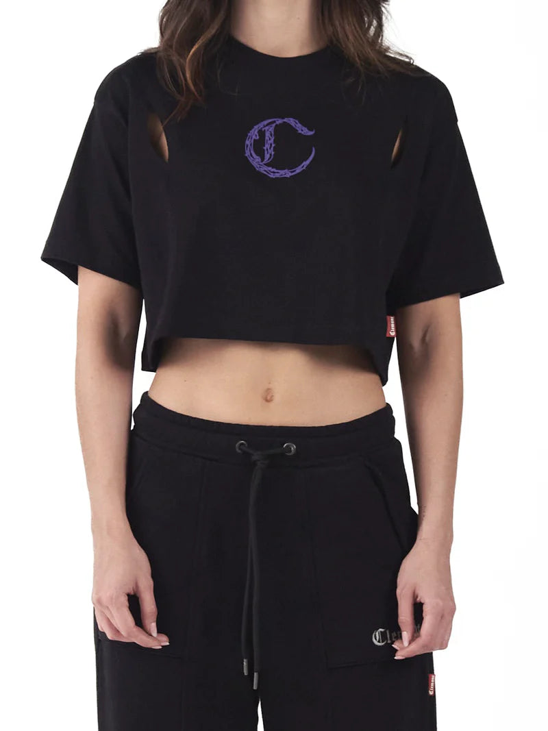 CROP TOP CLEMONT OVERSIZED SACRALITA NEGRO