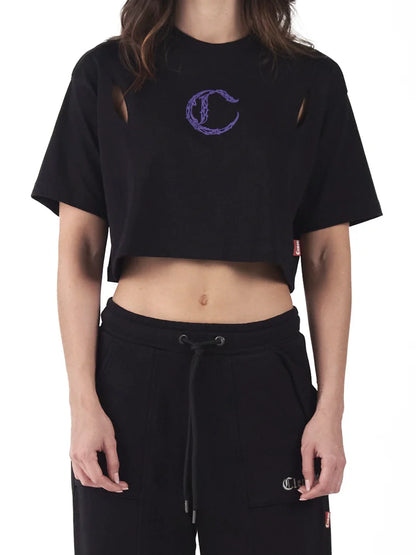 CROP TOP CLEMONT OVERSIZED SACRALITA NEGRO