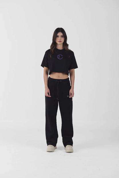 CROP TOP CLEMONT OVERSIZED SACRALITA NEGRO