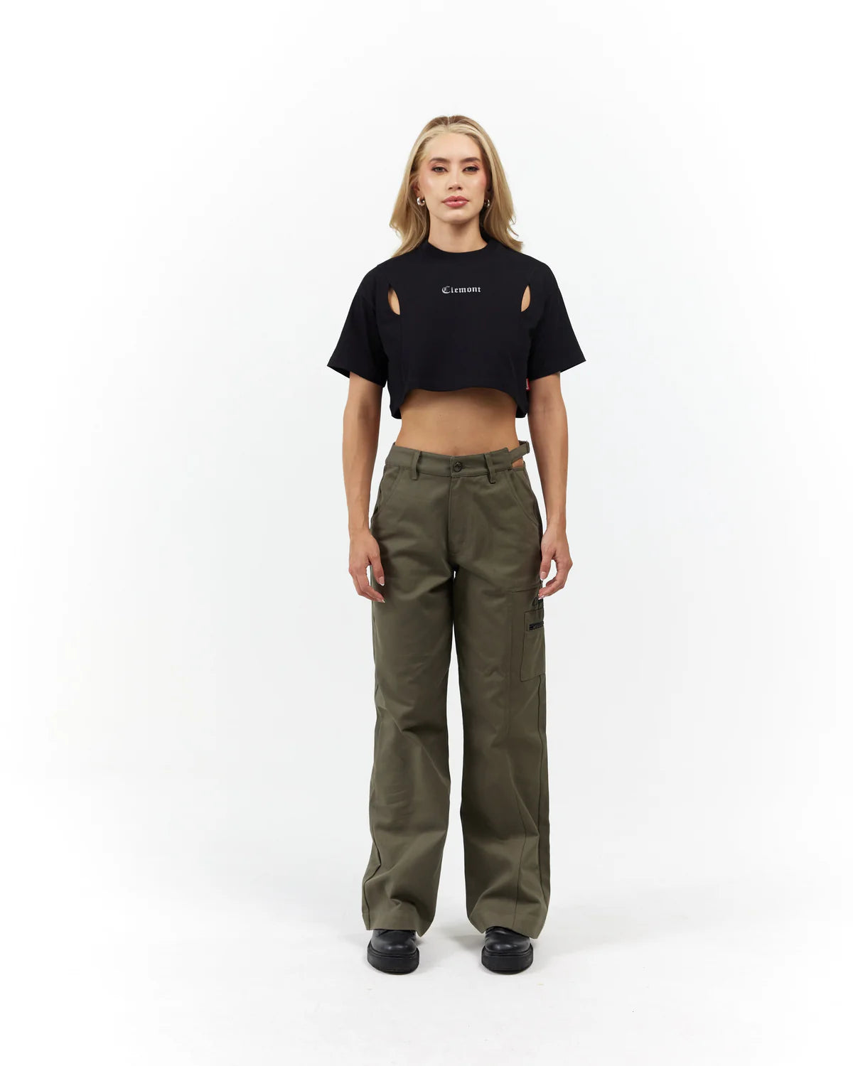 CROP TOP CLEMONT RAGGIANTE BLACK