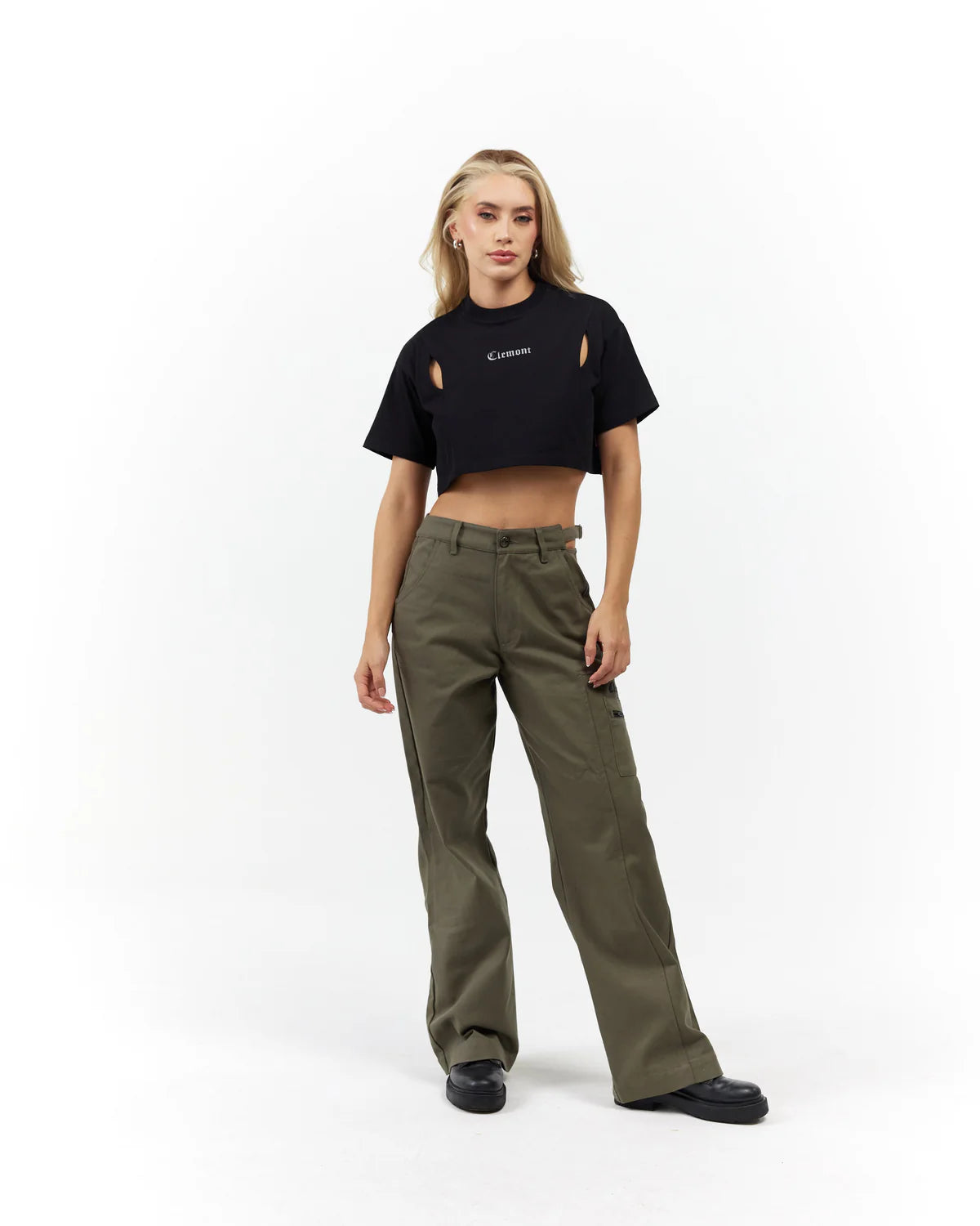 CROP TOP CLEMONT RAGGIANTE BLACK