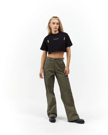 CROP TOP CLEMONT RAGGIANTE BLACK