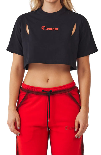 CROP TOP CLEMONT SOFFERENZA NEGRO