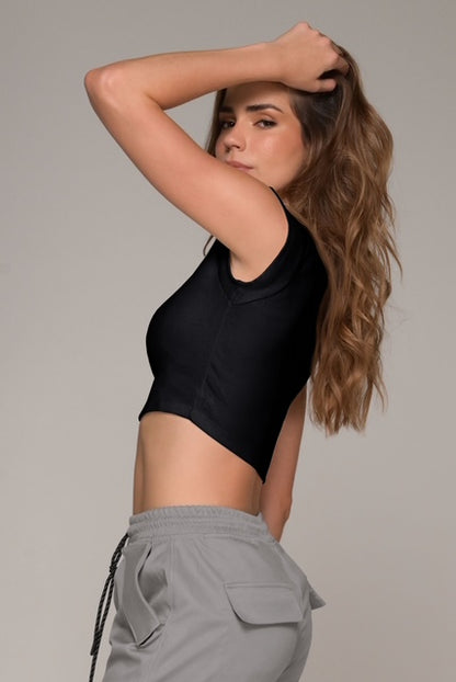 CROP TOP MACETO LISBOA NEGRO