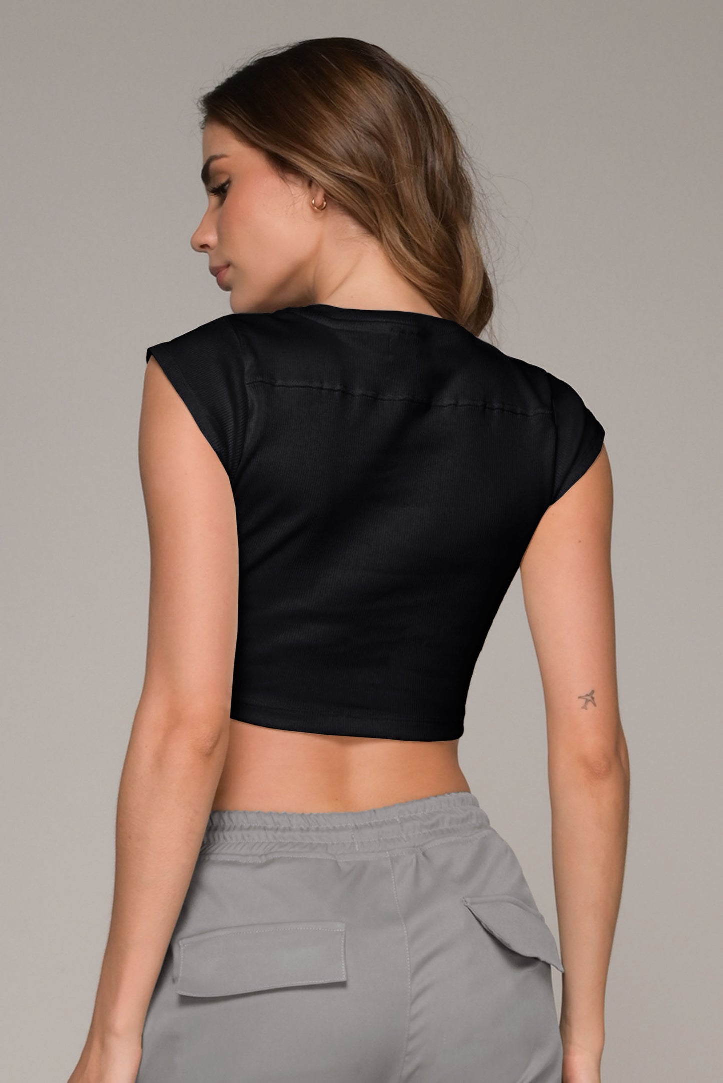 CROP TOP MACETO LISBOA NEGRO