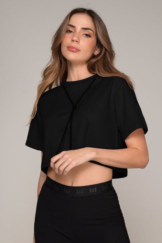 CROP TOP MACETO PARIS NEGRO