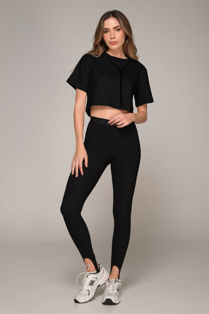 CROP TOP MACETO PARIS NEGRO