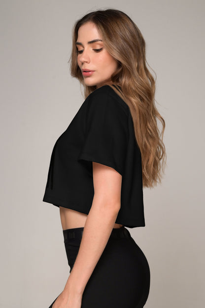 CROP TOP MACETO PARIS NEGRO