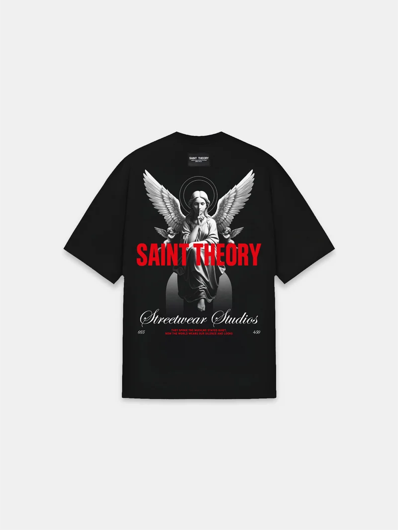 CAMISETA SAINT THEORY SECRET VERSE REBEL ANGEL BLACK RED