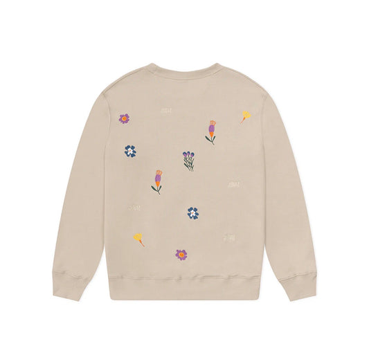 BUZO JUDIZ BEIGE BORDADO FLORES