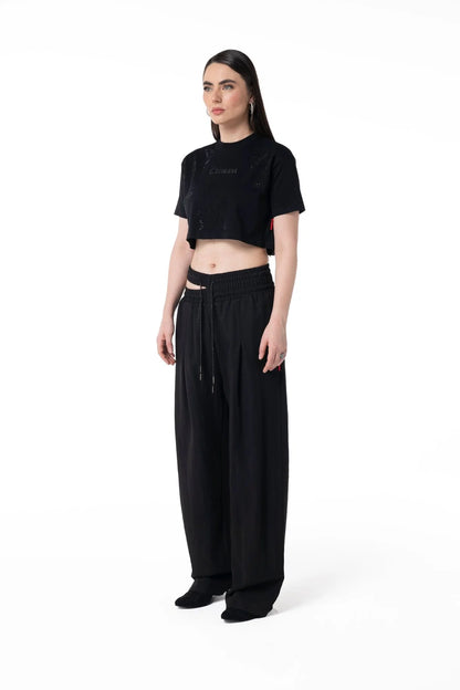 CROP TOP CLEMONT ANNEGARE BLACK