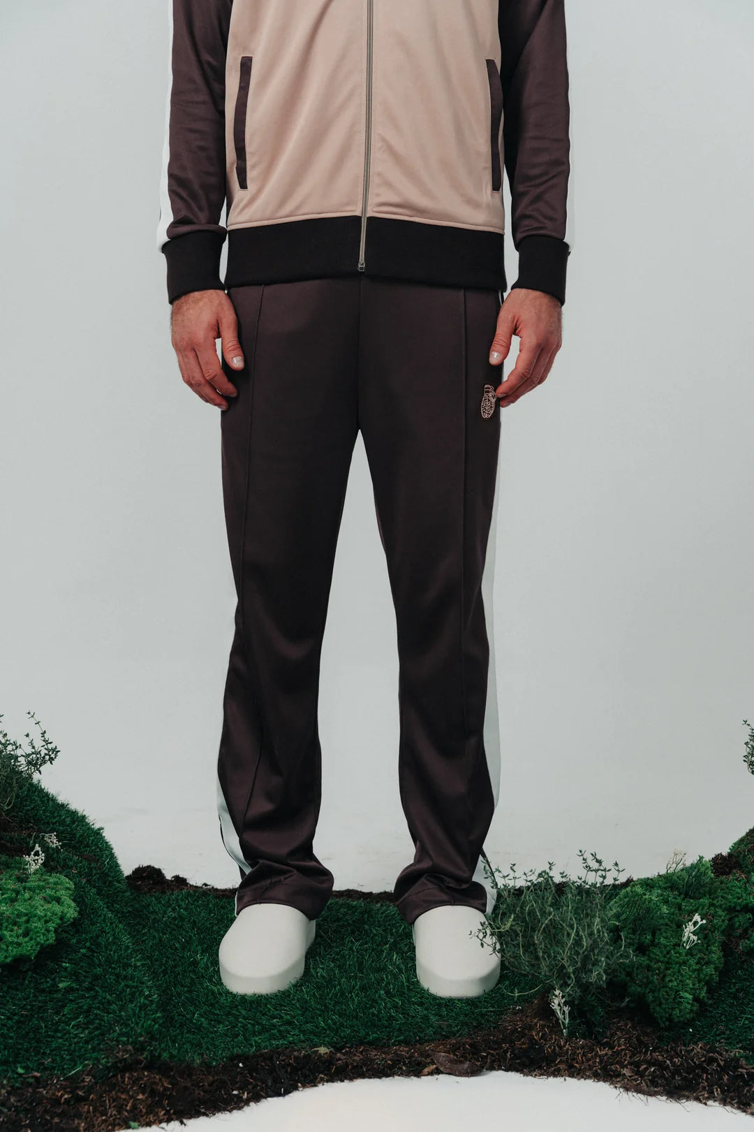 JOGGER BLOW UP BROWN TRACKSUIT PANTS SD43-9010