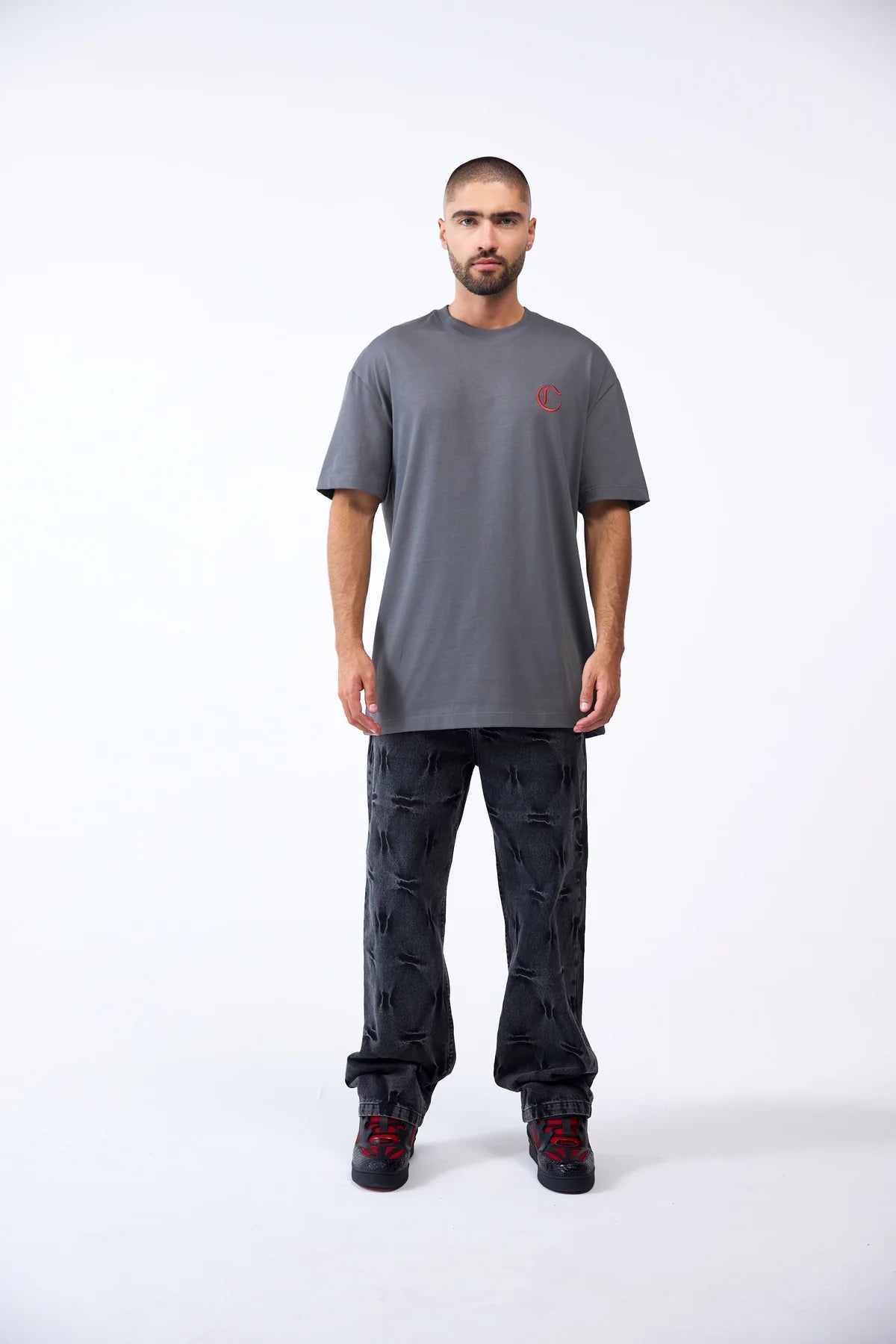 3 PACK CAMISETA CLEMONT VENDETTA NEGRO GRIS ROJO