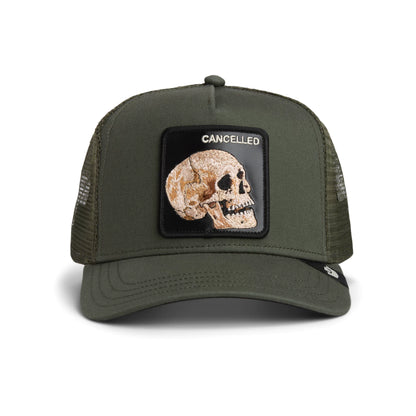 GORRA GOORIN 101-2392 THE CANCELLED SKULL DARK GREEN