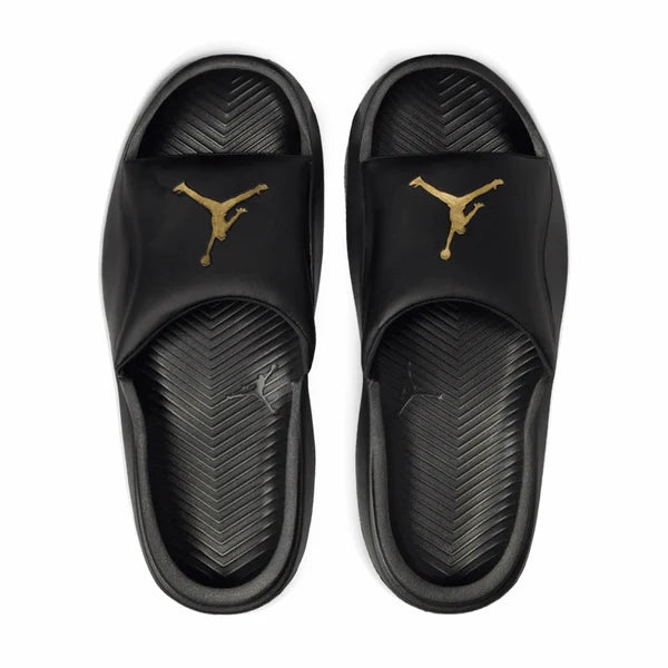 CHANCLAS JORDAN FRANCHISE BLACK METALLIC GOLD
