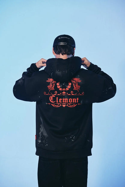 HOODIE CLEMONT INTRECCIO BLACK