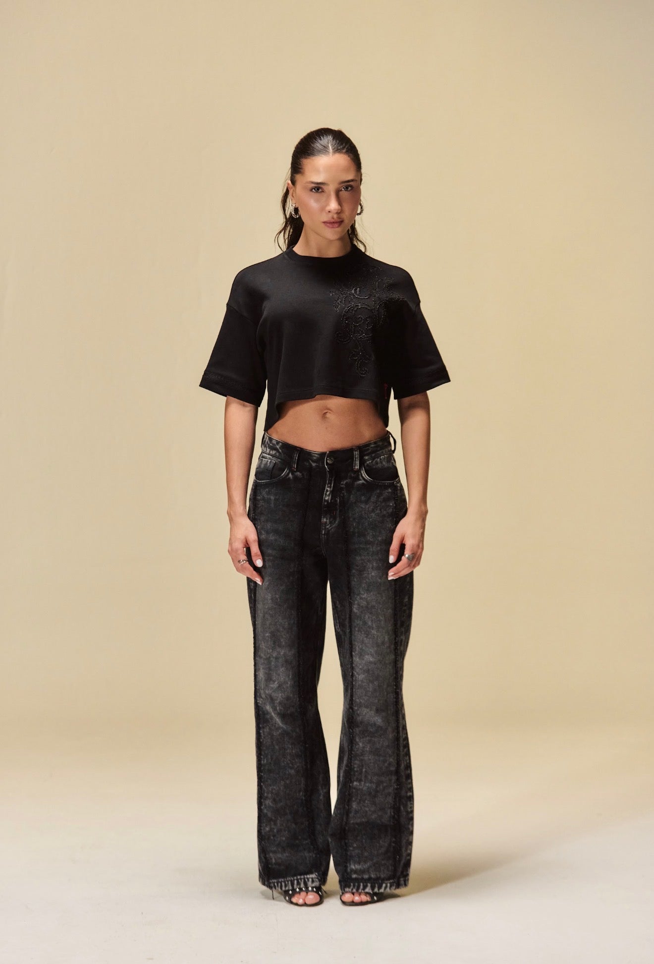 CROP TOP CLEMONT TIEPIDO BLACK