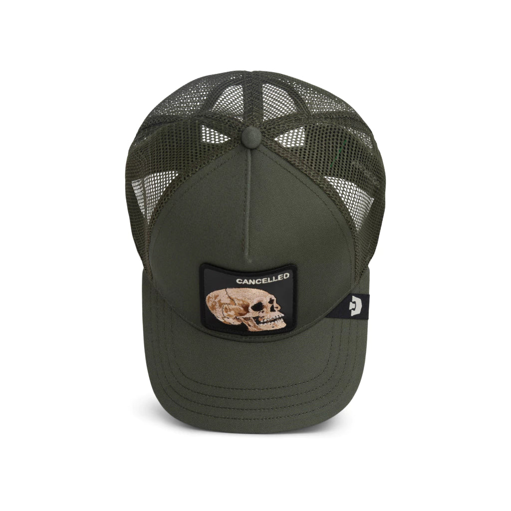 GORRA GOORIN 101-2392 THE CANCELLED SKULL DARK GREEN