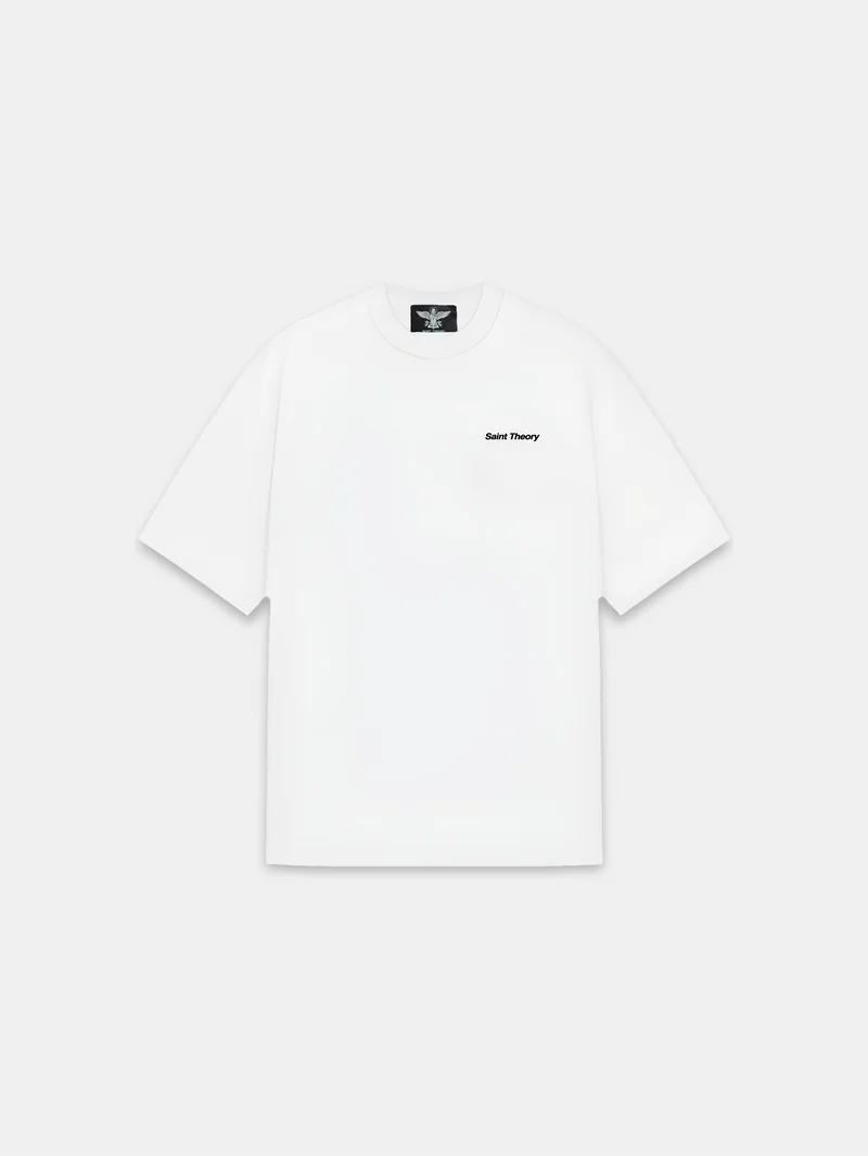 CAMISETA SAINT THEORY BASSIC WHITE BLACK
