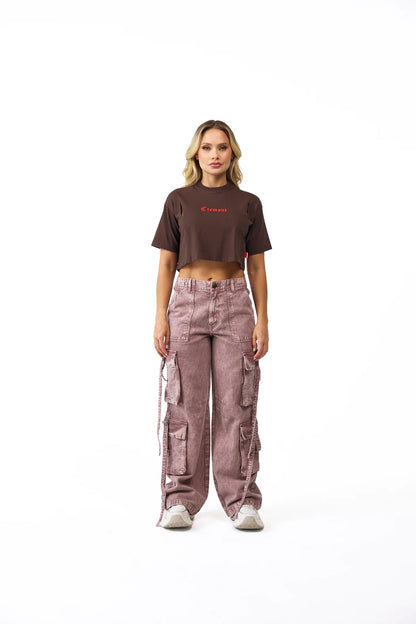 CROP TOP CLEMONT OVERSIZED OROLOGIO MOCCA