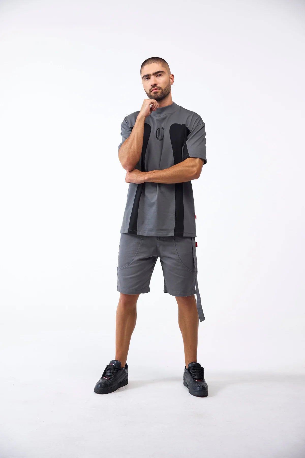 CAMISETA CLEMONT RAGNO GRIS NEGRO