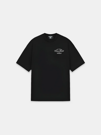 CAMISETA SAINT THEORY ESSENTIAL DIVINE THREADS CURSIVE BLACK/WHITE