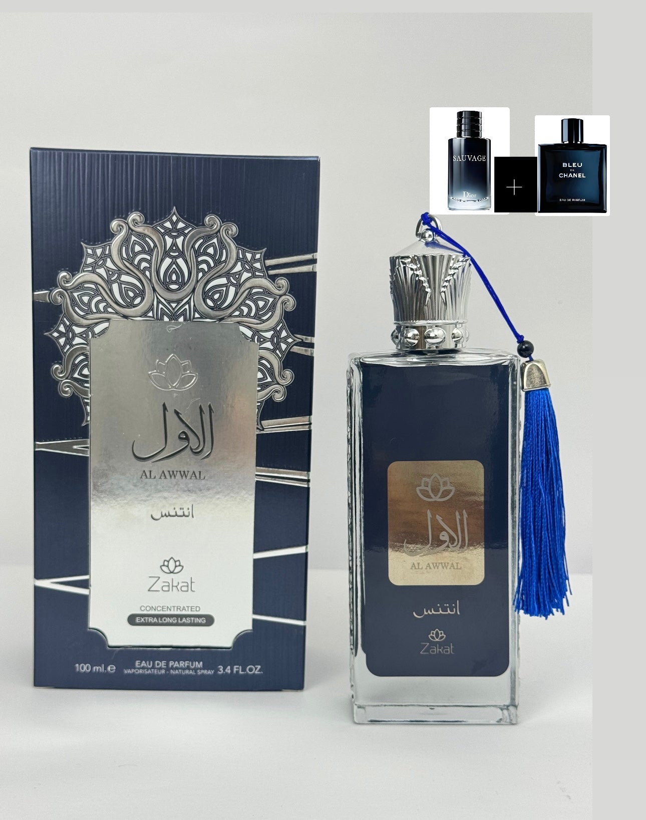 PERFUME ZAKAT AL AWWAL INTENSE DARK BLUE 3,4 OX HOMBRE
