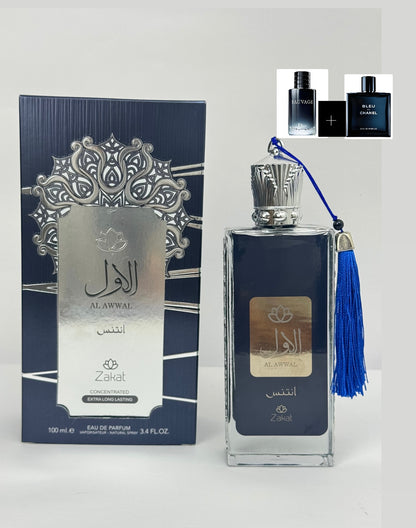 PERFUME ZAKAT AL AWWAL INTENSE DARK BLUE 3,4 OX HOMBRE