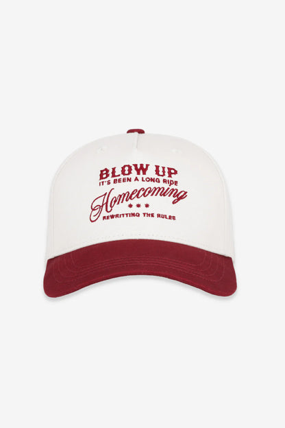 GORRA BLOW UP LONG RIDE IVORY RED