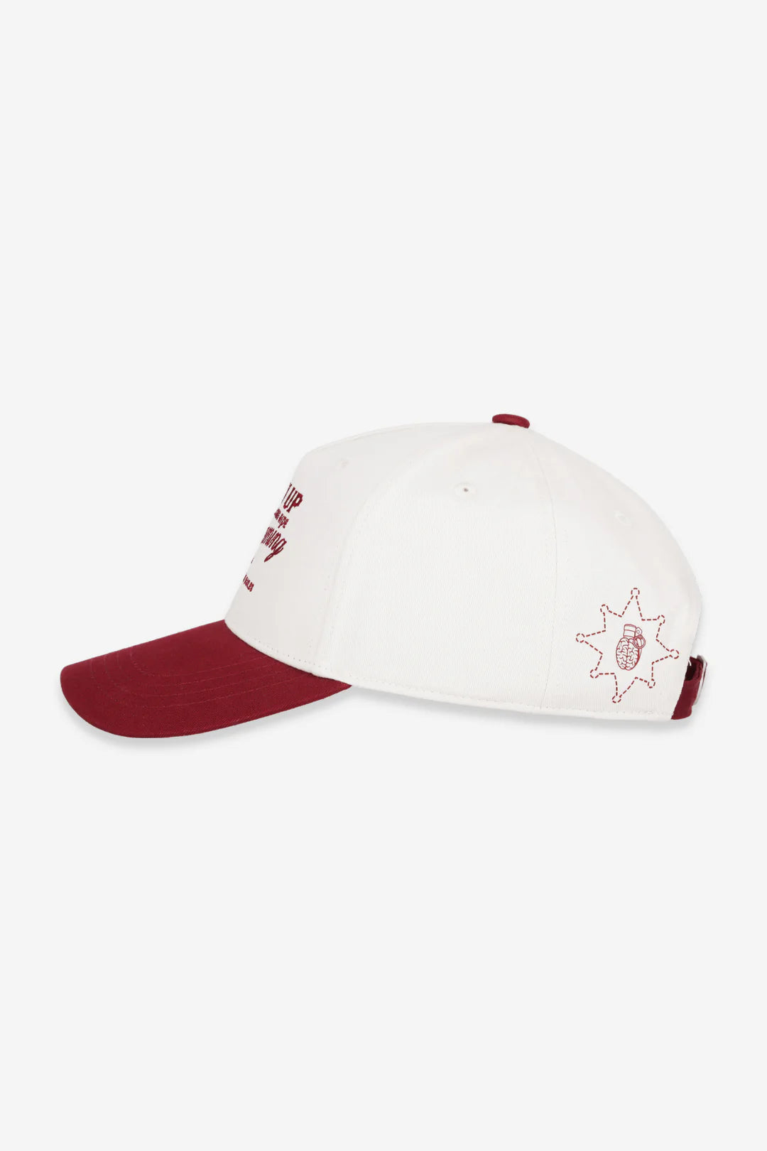 GORRA BLOW UP LONG RIDE IVORY RED