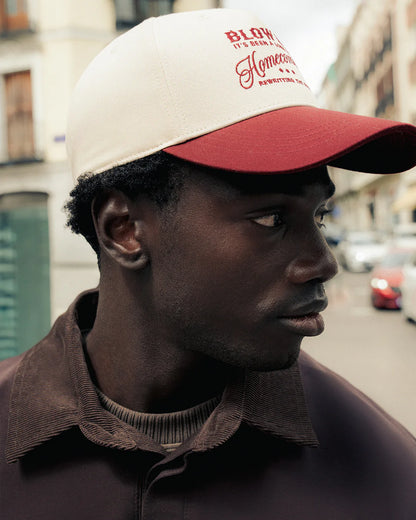 GORRA BLOW UP LONG RIDE IVORY RED