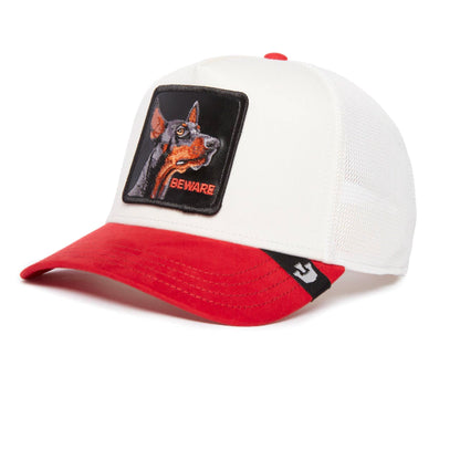 GORRA GOORIN BROS BEWARE WHITE RED