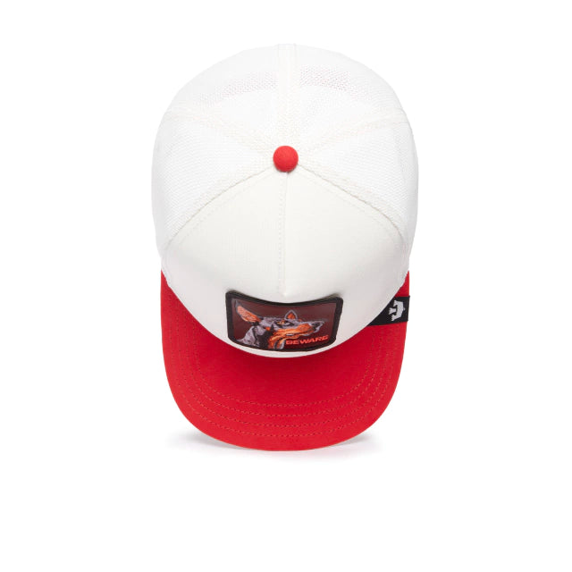 GORRA GOORIN BROS BEWARE WHITE RED