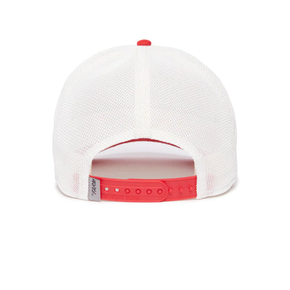GORRA GOORIN BROS BEWARE WHITE RED