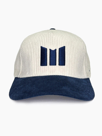 GORRA MACETO CORDUROY CRUDO AZUL