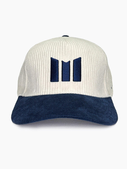 GORRA MACETO CORDUROY CRUDO AZUL