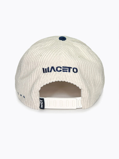 GORRA MACETO CORDUROY CRUDO AZUL