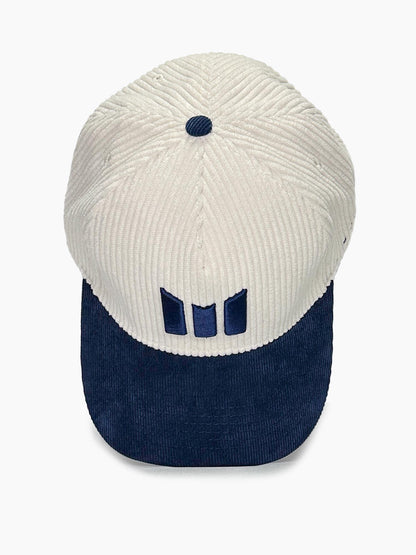 GORRA MACETO CORDUROY CRUDO AZUL