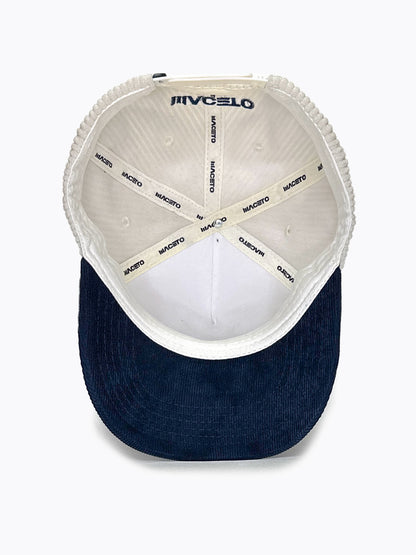 GORRA MACETO CORDUROY CRUDO AZUL